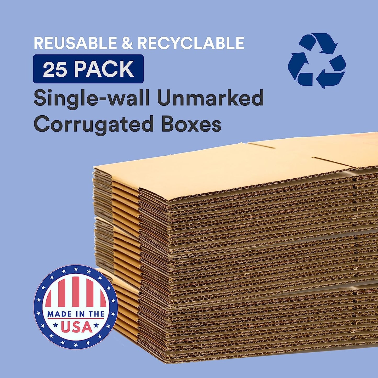 Corrugated Cardboard Shipping and Packing Boxes Multiple Sizes Pack of 25 Strong Wholesale Bulk Boxes