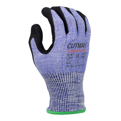 Task Gloves CM63130 • A6 Cut 13 Gauge HDPE, Double-Dipped, Sandy-Foam Nitrile Coated